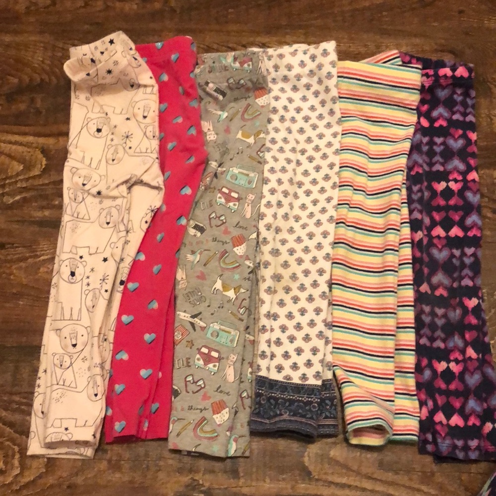 6 pair legging bundle, 3t